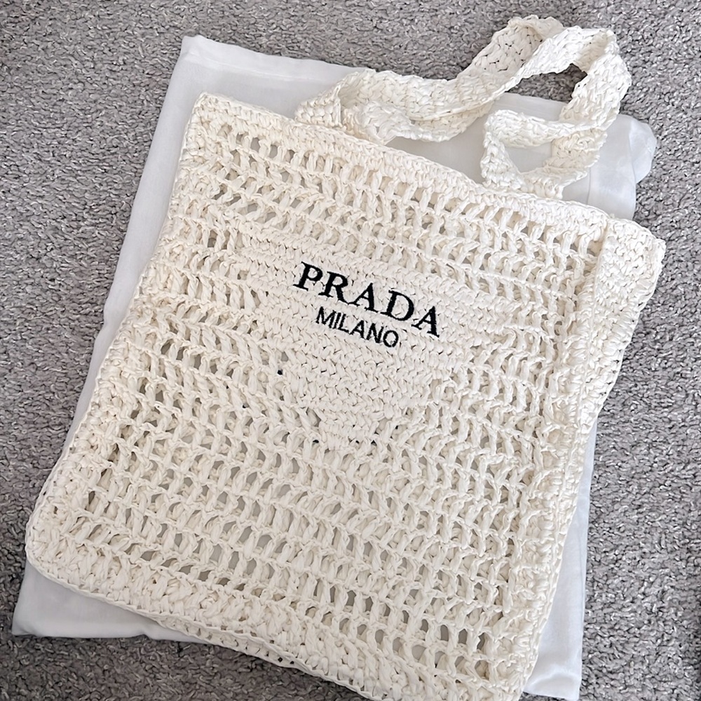 Designer inspired Raffia Tote